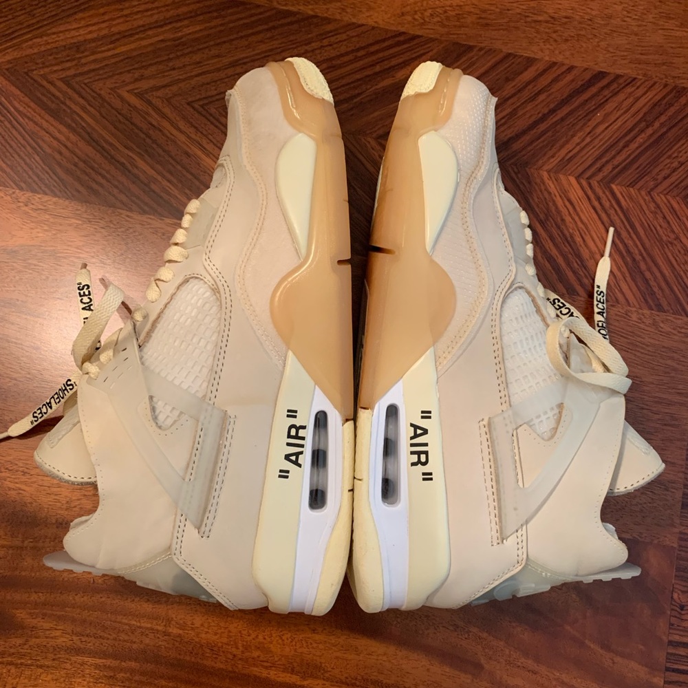 Nike Air Jordan 4 Off White Sail 2020 
CV9388-100 Size Unisex W10.5/M9 Preowned - Picture 8 of 16